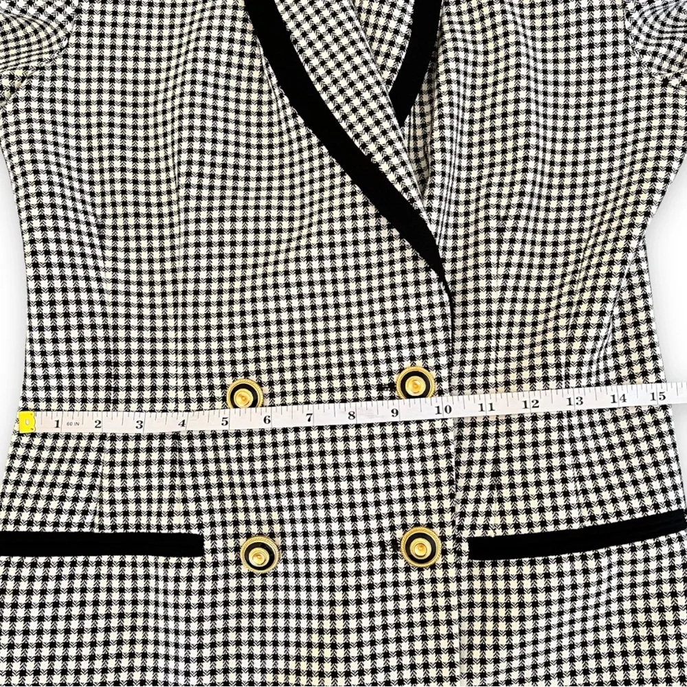 Vintage Plaid Gold Button Detail Double Breasted Flight
Stewardess Dress Size 4_9